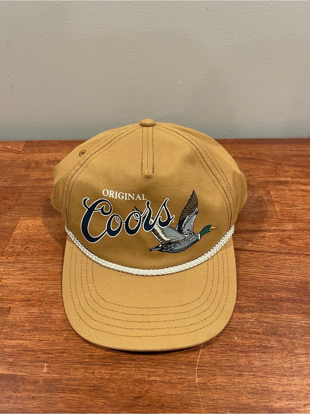 American Needle Coors Original Canvas Cappy Hat Beer Cap Tan Authentic SNAPBACK